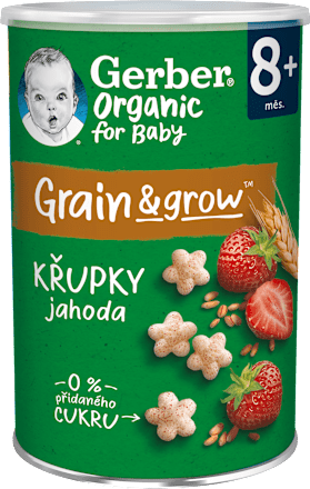 Bio Grain & Grow chrumky jahodové Gerber Organic