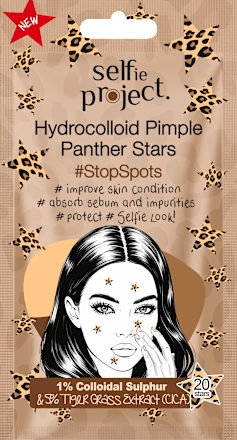 náplasti na akné Hydrocolloid Pimple Panther Stars Selfie Project