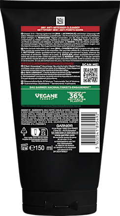 Reinigungsgel 3in1 Kohle Anti-Mitesser Garnier Skin Active