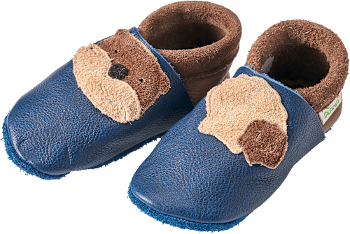 Lederschuhe mit Otter-Applikation, blau, Gr. 20/21 ALANA