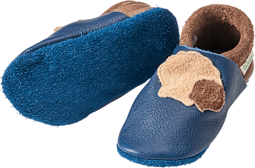 Lederschuhe mit Otter-Applikation, blau, Gr. 20/21 ALANA