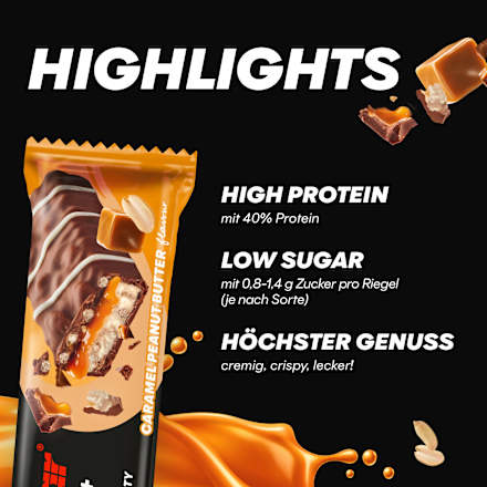 Proteinriegel 40 % + Caramel Peanut Butter PowerBar