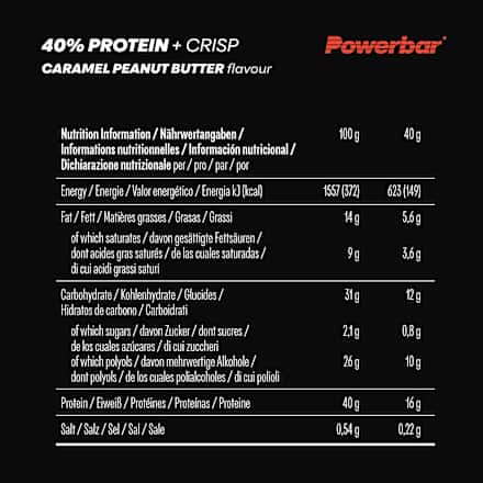 Proteinriegel 40 % + Caramel Peanut Butter PowerBar