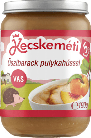 Bébimenü őszibarack pulykahússal 5 hónapos kortól Kecskeméti