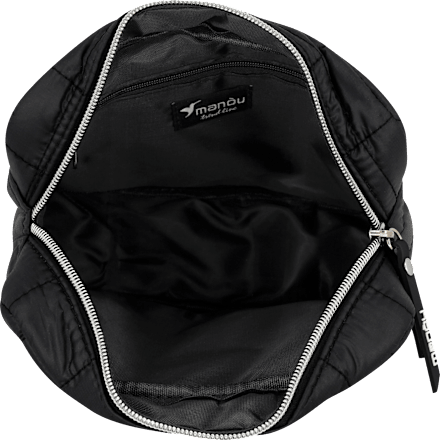 Kulturtasche mit Karosteppung klein schwarz manòu