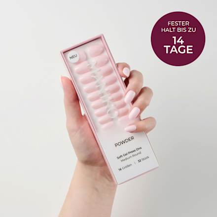 Künstliche Nägel Press Ons Medium Round Powder Maniko