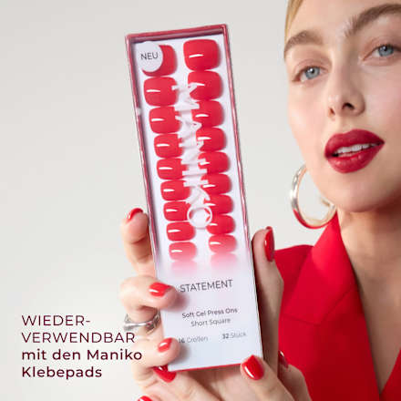 Künstliche Nägel Press Ons Short Square Statement Maniko