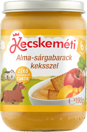 Bébidesszert sárgabarack- alma- keksz 6 hónapos kortól Kecskeméti
