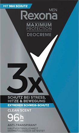 Antitranspirant Deocreme Men Maximum Protection Clean Scent Rexona men