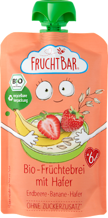 Quetschie Bio Früchte-Haferbrei Erdbeere, Banane und Hafer ab dem 6. Monat FruchtBar