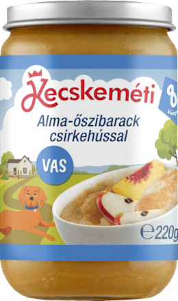 Junior menü alma - őszibarack csirkehússal 8 hónapos kortól Kecskeméti