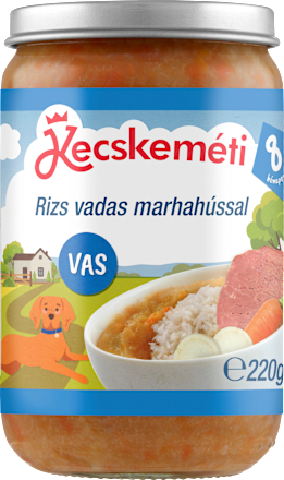Bébimenü vadas marhahús rizzsel 8 hónapos kortól Kecskeméti