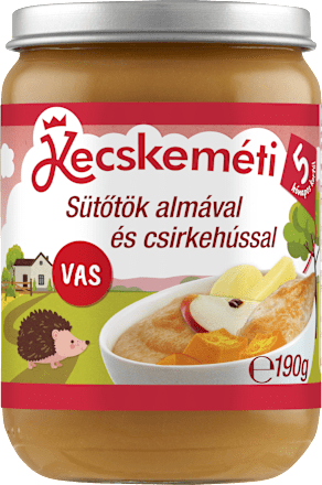 Bébimenü sütőtökkel, almával és csirkével 5 hónapos kortól Kecskeméti