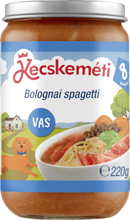 Junior menü bolognai spagetti 8 hónapos kortól Kecskeméti