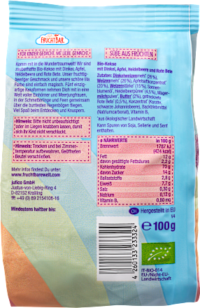 Babykekse Wundertraum mit Dinkel, Apfel und Heidelbeere ab dem 8. Monat FruchtBar