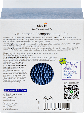 Körper- & Shampoobürste 2in1 Seaside Balance ebelin