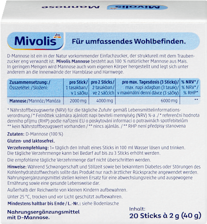 Mannose Sticks Mivolis