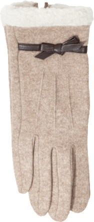 Handschuhe mit Schleife beige (1 Paar) PURSET