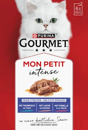 Nassfutter Katze mon Petit mit Tunfisch, Lachs & Forelle Purina Gourmet