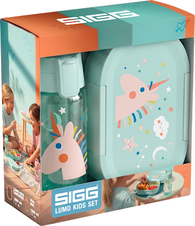 Trinkflasche & Brotdose Kinder Lumo unistars Set 2tlg SIGG