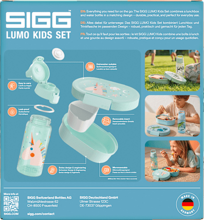 Trinkflasche & Brotdose Kinder Lumo unistars Set 2tlg SIGG