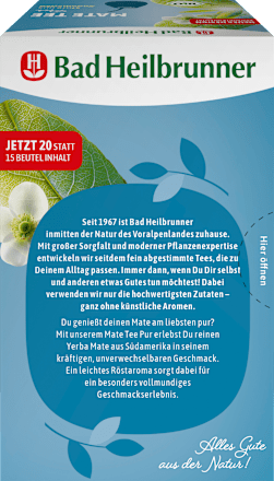 Kräutertee Mate Pur (20 Beutel) Bad Heilbrunner