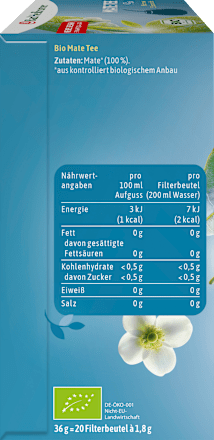 Kräutertee Mate Pur (20 Beutel) Bad Heilbrunner