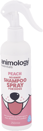 Bezoplachový šampón v spreji pre psy Peach no Rinse animology