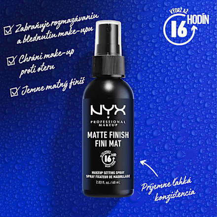 Fixačný sprej Matte Finish NYX PROFESSIONAL MAKEUP