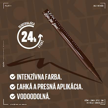 Očná linka Epic Ink Liner - Milk Chocolate NYX PROFESSIONAL MAKEUP