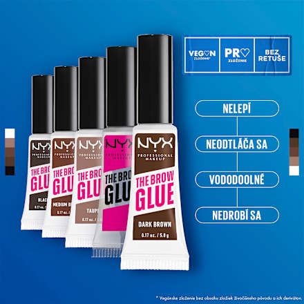 Gél na obočie The Brow Glue - 04 Dark Brown NYX PROFESSIONAL MAKEUP