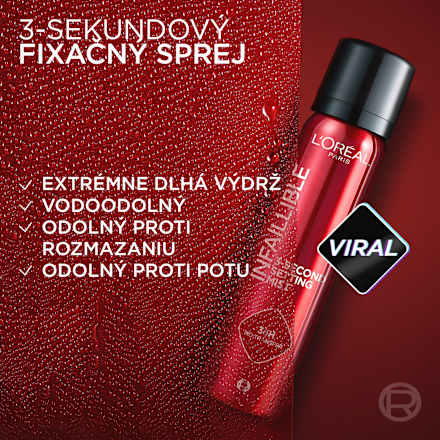 Fixačný sprej Infallible 3 Second Setting Mist L'ORÉAL PARiS