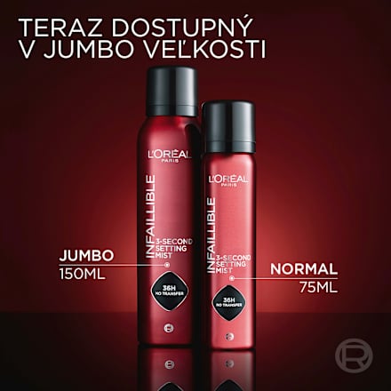 Fixačný sprej Infallible 3 Second Setting Mist L'ORÉAL PARiS