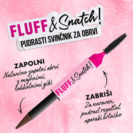 Pudrasti svinčnik za obrvi FLUFF & Snatch!, 02 Taupe NYX PROFESSIONAL MAKEUP