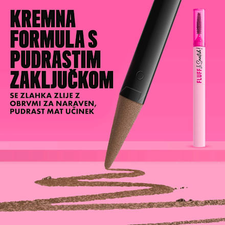 Pudrasti svinčnik za obrvi FLUFF & Snatch!, 02 Taupe NYX PROFESSIONAL MAKEUP