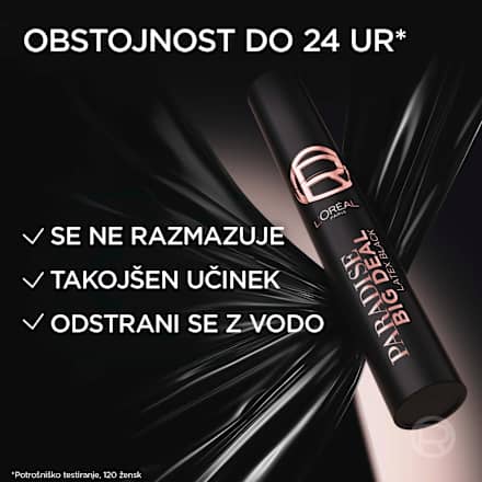 Maskara Paradise Big Deal, Latex Black L'ORÉAL PARiS
