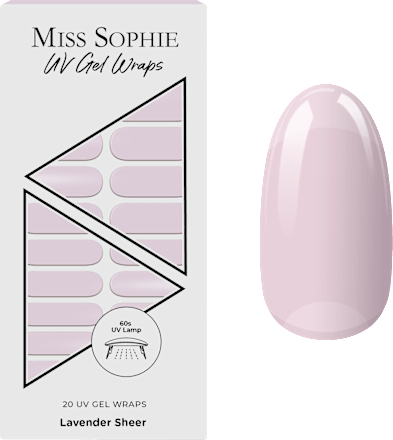 Nálepky na nechty UV Gel Wraps Lavender Shimmer MISS SOPHIE