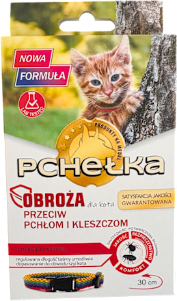 Obroża przeciw pchłom i kleszczom dla kota PCHEŁKA