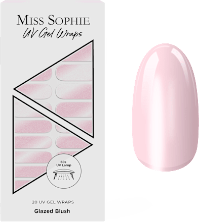 Nálepky na nechty UV Gel Wraps Glazed Blush MISS SOPHIE
