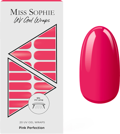 Nálepky na nechty UV Gel Wraps Pink Perfection MISS SOPHIE