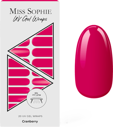 Nálepky na nechty UV Gel Wraps Cranberry MISS SOPHIE