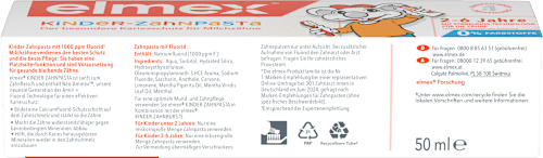 Zahnpasta Kinder, 2-6 Jahren elmex