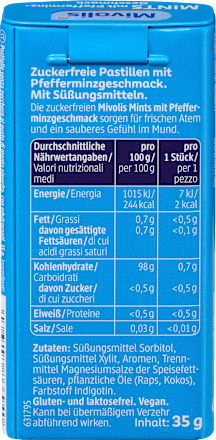 Pastillen, Mints Pfefferminze Mivolis