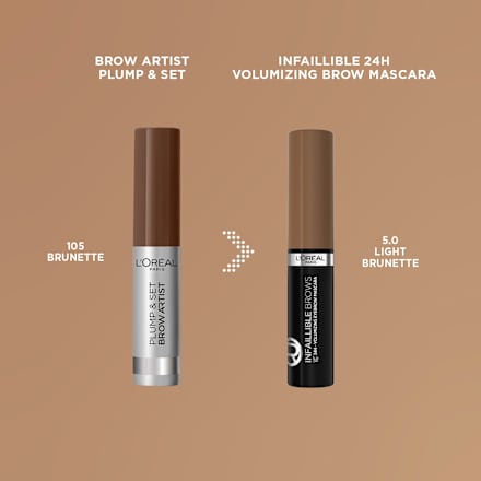 gel na obočí Plump & Set Brow Artist, 105 Brunette L'ORÉAL PARiS