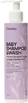 BABY 2in1 prirodni šampon i kupka za negu bebine kože i kose Free BABY