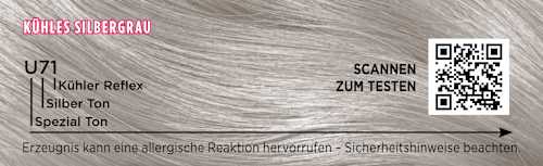 Haarfarbe U71 Kühles Silbergrau Palette