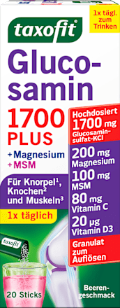 Glucosamin 1700 + MSM + Magnesium Sticks 20 St taxofit