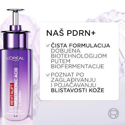 FILLER hijaluronska kiselina & PDRN+ hidrirajući serum protiv bora L'ORÉAL PARiS REVITALIFT