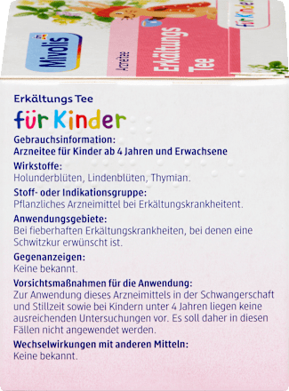 Arzneitee, Erkältungs Tee für Kinder (12 Beutel) Mivolis