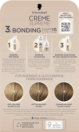 Dauerhafte Coloration Creme Supreme - Nr. 8-16 Kühles Aschblond Schwarzkopf CREME SUPREME